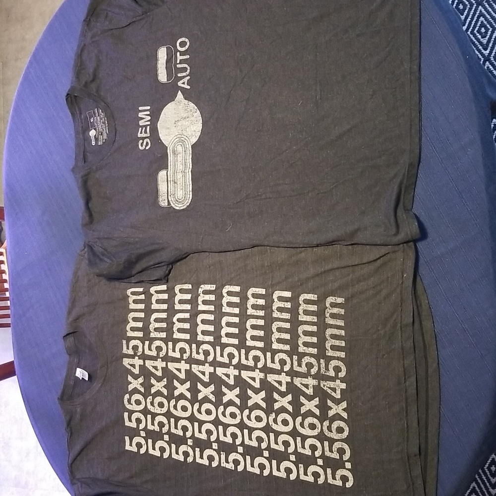 Two Men's XL Firearm Enthusiast Shirts